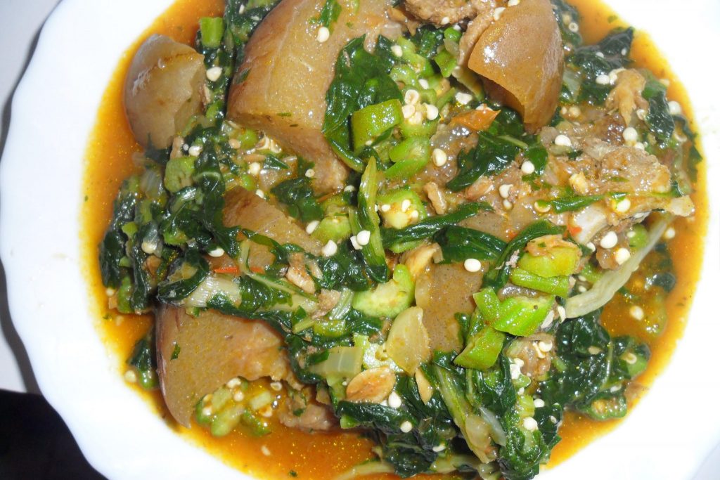 Image result for Okra leaves soup ilasa